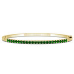 Yellow Gold Emerald Bangle Bracelet | Thumbnail 03