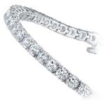 Round Diamond Line Bracelet In White Gold (2.25 ctw) | Thumbnail 02