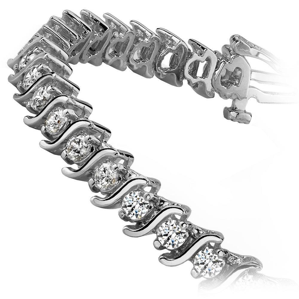 S-Link Diamond Bracelet in White Gold | 02