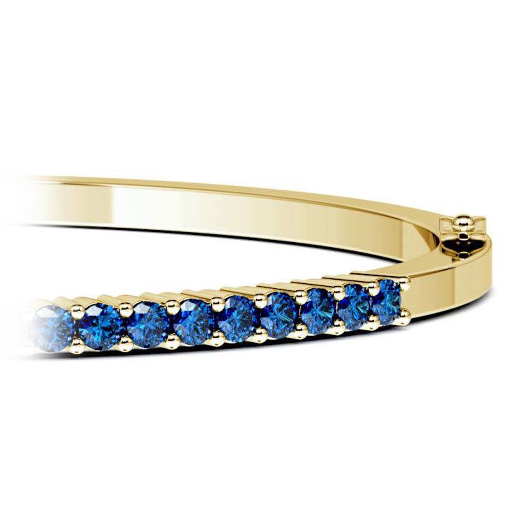 Sapphire Bangle Bracelet in Yellow Gold | Zoom
