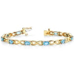 Twisted Topaz Stone Bracelet With Yellow Gold (5 Ctw) | Thumbnail 03