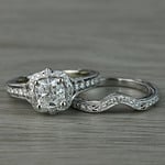 Antique Lyria Bloom Halo Diamond Engagement Ring in White Gold by Parade | Thumbnail 05