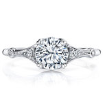 Art Deco Diamond Engagement Ring in White Gold | Thumbnail 02