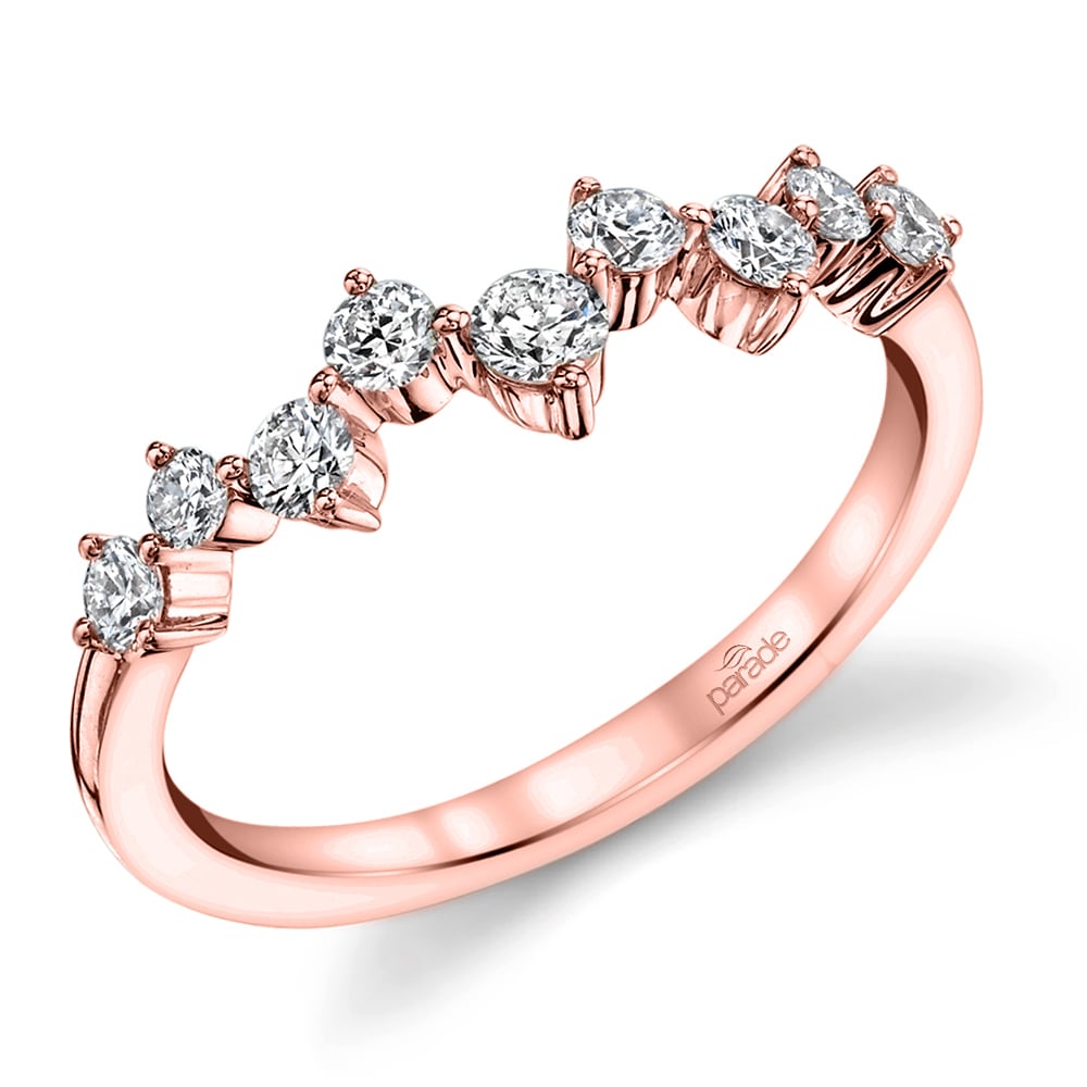 Asymmetric Chevron Diamond Wedding Ring Rose Gold Lmbd4180a 