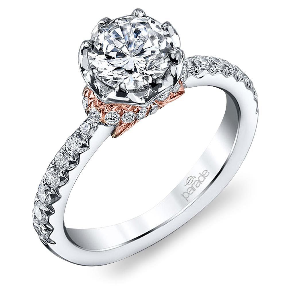 Blooming Rose Engagement Ring In White And Rose Gold By Parade | Zoom