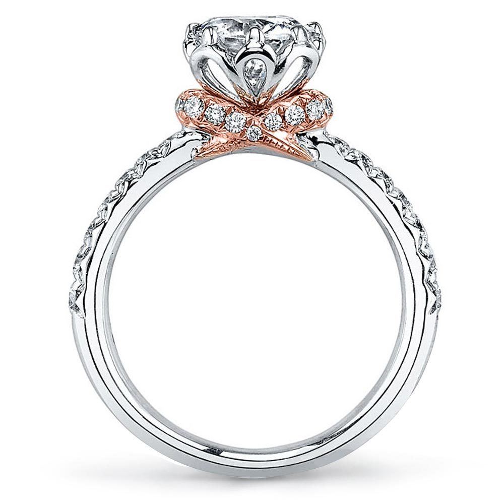 Blooming Rose Engagement Ring In White And Rose Gold By Parade | 02