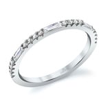 Charities Gleaming Baguette Diamond Wedding Ring in White Gold by Parade | Thumbnail 01