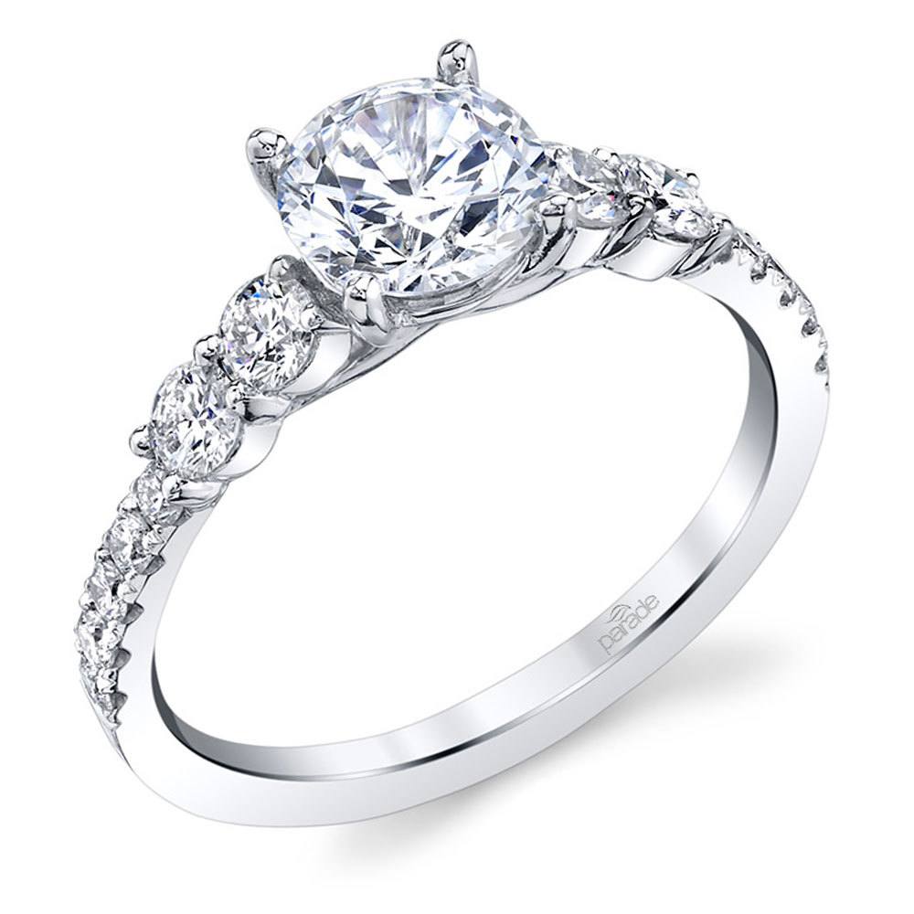 Classic Bridal Five Stone Diamond Ring in White Gold by Parade | 01