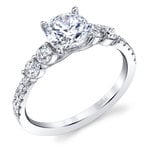 Classic Bridal Five Stone Diamond Ring in White Gold by Parade | Thumbnail 01