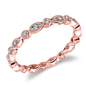 Classic Charities Diamond Eternity Wedding Ring In Rose Gold By Parade