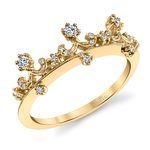 Enchanted 14k Gold Tiara Diamond Wedding Band By Parade | Thumbnail 01