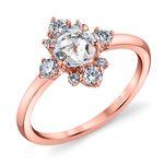 Fancy Illuminated Halo Diamond Ring in Rose Gold by Parade | Thumbnail 01