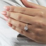 Floral Vine Halo Ring in White and Rose Gold By Parade | Thumbnail 05