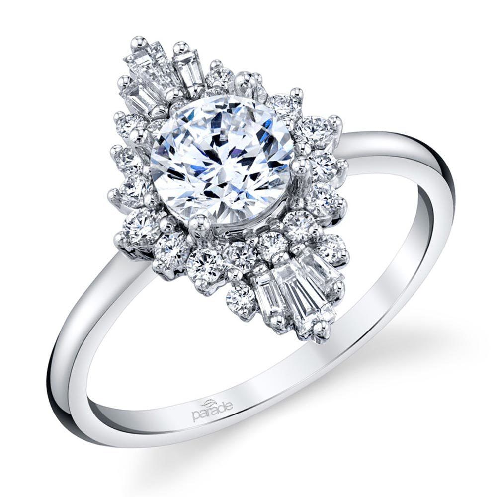 Hera White Gold Vintage Inspired Engagement Ring by Parade | Zoom