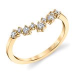 Illuminating Chevron Diamond Wedding Ring in Yellow Gold by Parade | Thumbnail 01