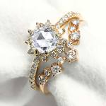Illuminating Chevron Diamond Wedding Ring in Yellow Gold by Parade | Thumbnail 03