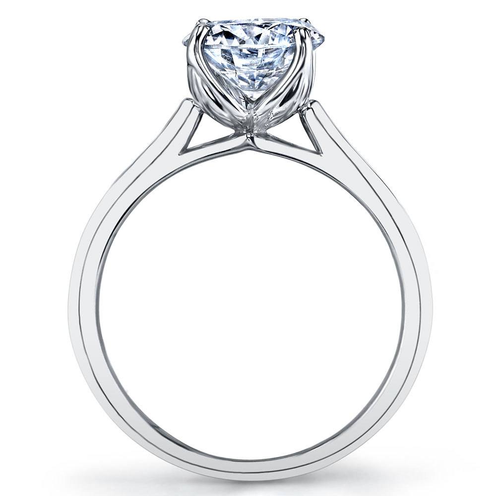 Lyria Crown Cathedral Solitaire Engagement Ring in White Gold by Parade | 03
