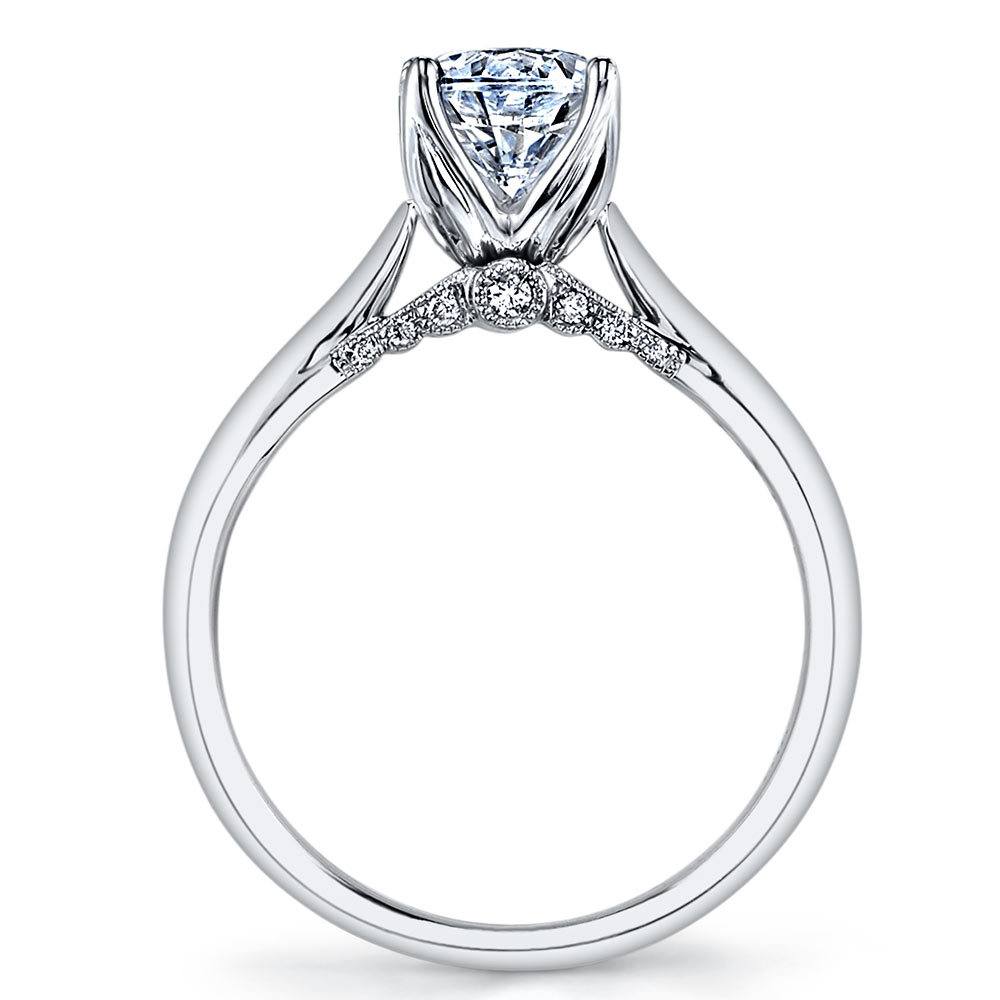 Lyria Crown Surprise Diamond Engagement Ring In White Gold | 02