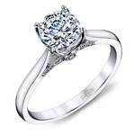 Lyria Crown Surprise Diamond Engagement Ring In White Gold | Thumbnail 01