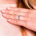 Meandering Scroll Diamond Engagement Ring in White Gold by Parade | Thumbnail 02