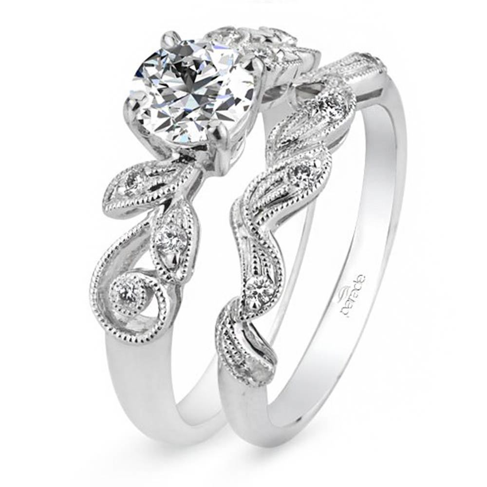 Meandering Vine Diamond Engagement Ring in White Gold by Parade | 02