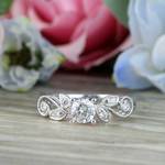 Meandering Vine Diamond Engagement Ring in White Gold by Parade | Thumbnail 04