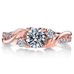 New Leaves Diamond Engagement Ring with Lyria Crown in Rose Gold by Parade | Thumbnail 02