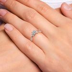 New Leaves Diamond Engagement Ring with Lyria Crown in Rose Gold by Parade | Thumbnail 04