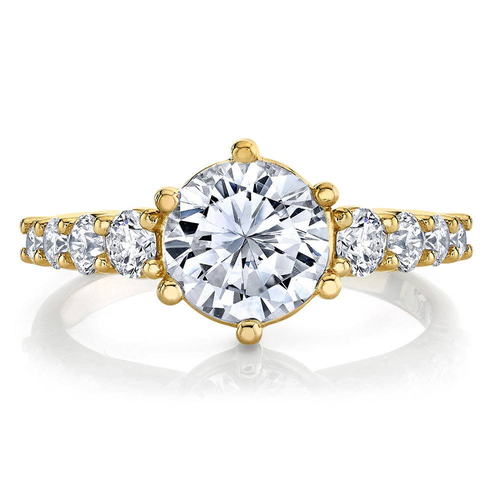 Newly Classic Bridal Yellow Gold Diamond Ring by Parade | 02