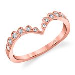 Pointed Chevron Lumiere Wedding Ring in Rose Gold by Parade | Thumbnail 01
