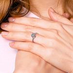 Swirling Split Shank Diamond Engagement Ring in Rose Gold by Parade | Thumbnail 04