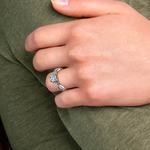 14K White Gold Diamond Vine Engagement Ring By Parade | Thumbnail 04
