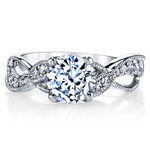 14K White Gold Diamond Vine Engagement Ring By Parade | Thumbnail 02