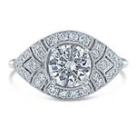 Vintage Inspired Art Deco Design Diamond Ring in White Gold by Parade | Thumbnail 02