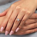 Vintage Six-Prong Milgrained Diamond Engagement Ring in White Gold by Parade | Thumbnail 04