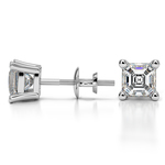Asscher Diamond Stud Earrings in Platinum (1 1/2 ctw) | Thumbnail 01