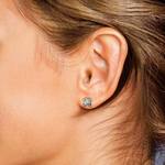 Two Carat Asscher Cut Diamond Earrings In Platinum | Thumbnail 01