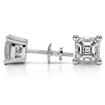 4 Carat Asscher Cut Diamond Stud Earrings In Platinum | Thumbnail 01
