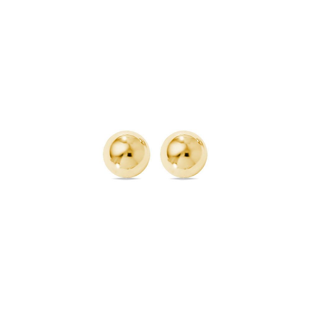 Ball Stud Earrings in Yellow Gold (6 mm) | 01
