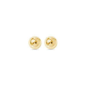 Ball Stud Earrings in Yellow Gold (6 mm)