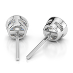 Bezel Diamond Stud Earrings in Platinum (1 1/2 ctw) | Thumbnail 01