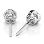 Bezel Diamond Stud Earrings in Platinum (1/2 ctw) | Thumbnail 01