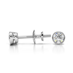 Bezel Diamond Stud Earrings in Platinum (1/4 ctw) | Thumbnail 01