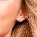 Bezel Diamond Stud Earrings in 14K White Gold (1/2 ctw) | Thumbnail 01