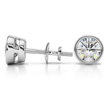 Bezel Diamond Stud Earrings in 14K White Gold (3 ctw) | Thumbnail 01