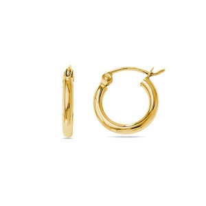 Small 14K Yellow Gold Hoop Earrings (12 mm)