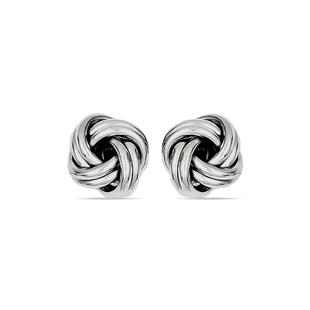Love Knot Earrings In Classic Silver | 01
