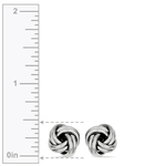 Love Knot Earrings In Classic Silver | Thumbnail 01