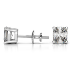 2 Ctw Cushion Cut Diamond Earrings in Platinum | Thumbnail 01