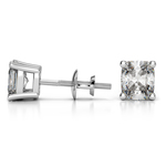 Cushion Diamond Stud Earrings in Platinum (4 ctw) | Thumbnail 01